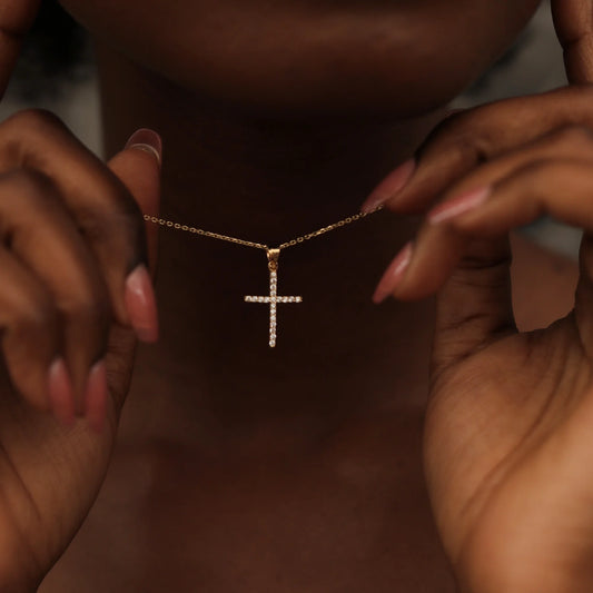 Cross Necklace, 14K Gold