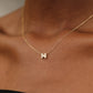 M Letter Necklace, 14K Gold