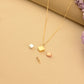 Gold Flower Necklace - 14K Real Gold Urn Necklace with Flower Pendant, Clover Necklace