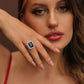 6.40 Carat Diamond Sapphire Ring