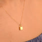 Gold  Cremation Urn Padlock Necklace, 14K or 18K Gold