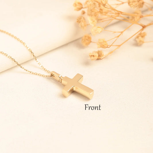 14K 18K Gold Cross Necklace