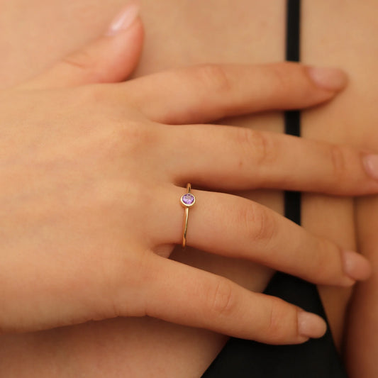 Lilac Gold Ring, 14K Gold