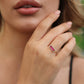 Pink Ruby Ring, 14K Gold