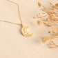 Gold Cremation Urn Moon Necklace, 14K or 18K Gold