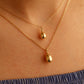 14K Gold Tiny Gold Tear Drop Necklace, Custom Ash Holder Pendant, Remembrance Urn Necklace